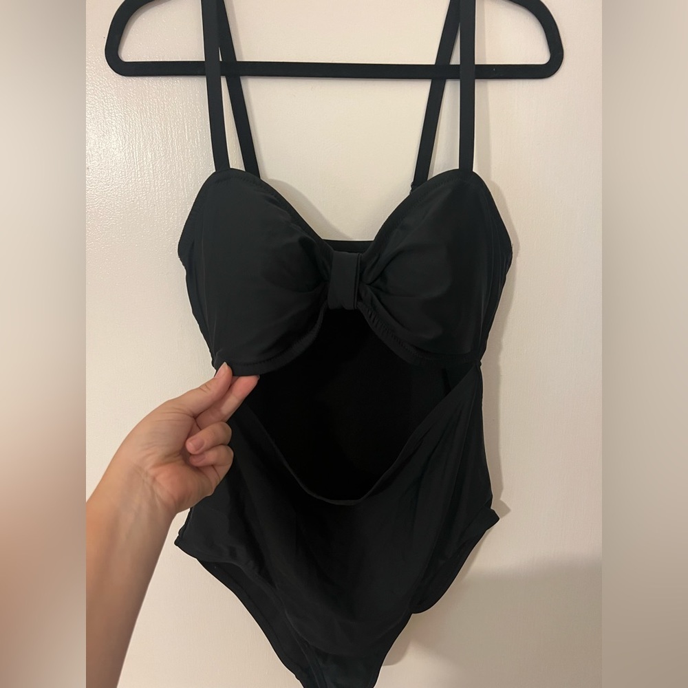 LIKE NEW Black Cut Out One Piece Bathing Suit